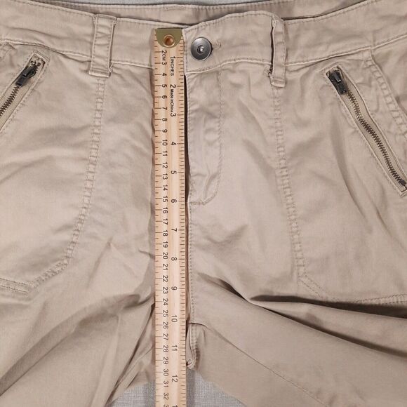 J.C.P. Y2K Khaki Pants Size 12 Tall Stretch Cotton Blend Mid-Rise Tan Slacks - Picture 9 of 10
